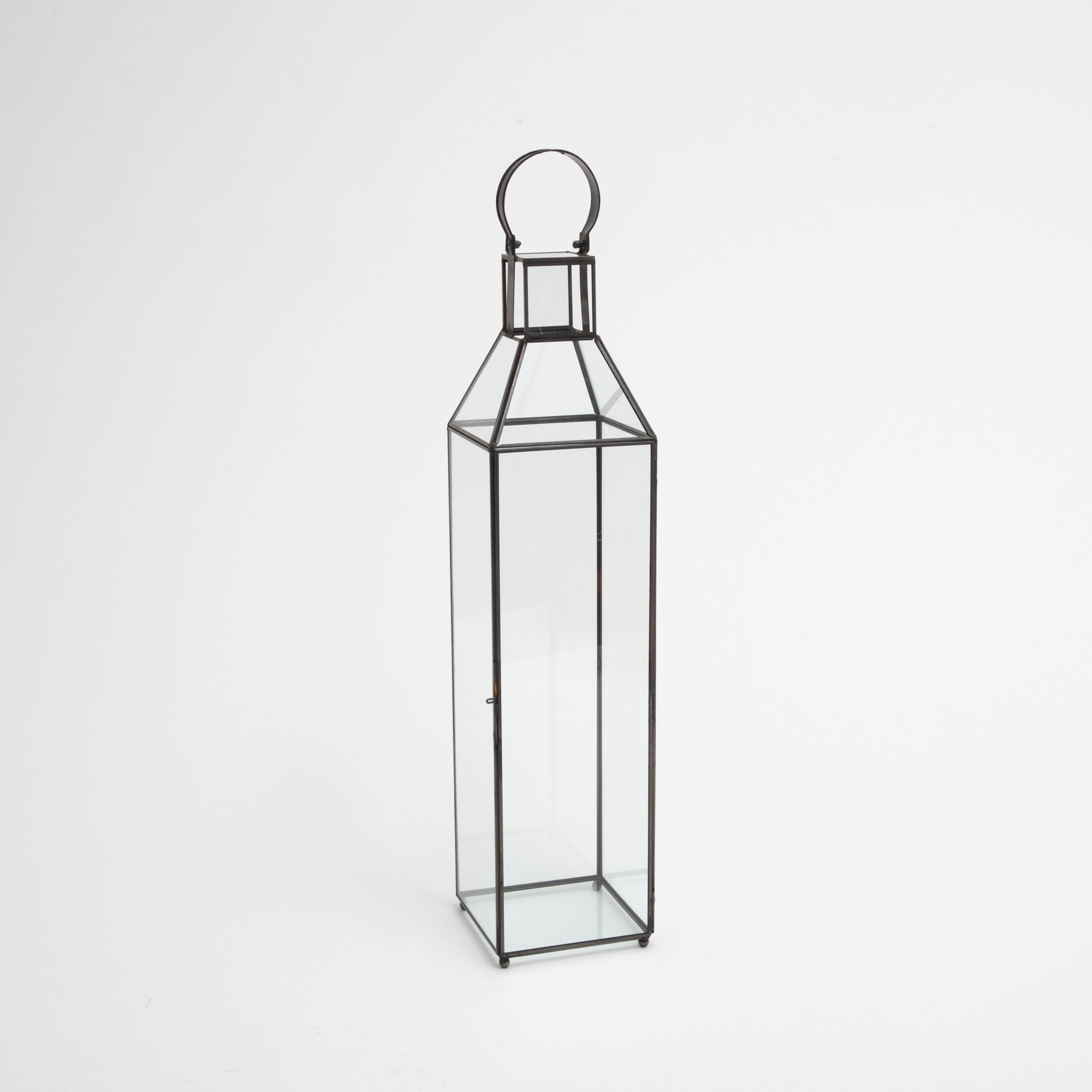 Lighted 22.4 in H Metal and Glass Holiday Lantern